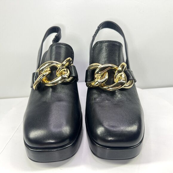 Seychelles Mules Size 10 Girl’s Best Friend Leather Slingback Chunky Heels black - Picture 7 of 13